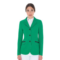 Damen-Wettkampfjacke perforiert 3 Knöpfe Equestro Verde ultramar Damen-Wettkampfjacke perforiert 3 Knöpfe Equestro Verde ultramar