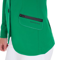 Damen-Wettkampfjacke perforiert 3 Knöpfe Equestro Verde ultramar Damen-Wettkampfjacke perforiert 3 Knöpfe Equestro Verde ultramar