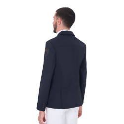 Chaqueta de concurso para hombre con logotipo bordado en contraste Equestro Americana marina Azul marino