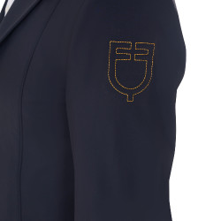 Chaqueta de concurso para hombre con logotipo bordado en contraste Equestro Americana marina Azul marino