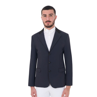 Chaqueta de concurso hombre 3 botones Elegance Equestro Americana marina Azul marino Chaqueta de concurso hombre 3 botones Elegance Equestro Americana marina Azul marino