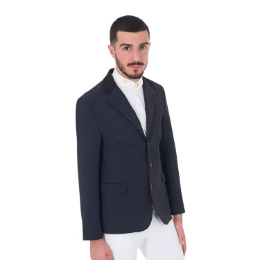 Chaqueta de concurso hombre 3 botones Elegance Equestro Americana marina Azul marino Chaqueta de concurso hombre 3 botones Elegance Equestro Americana marina Azul marino