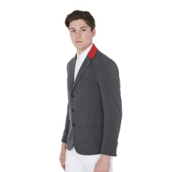 Chaqueta de concurso hombre 3 botones Elegance Equestro Gris / burdeos Chaqueta de concurso hombre 3 botones Elegance Equestro Gris / burdeos