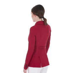 Chaqueta de concurso para mujer en tejido técnico elástico Equestro Scooter Beige