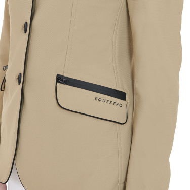 Chaqueta de concurso para mujer en tejido técnico elástico Equestro Chaqueta de concurso para mujer en tejido técnico elástico Equestro