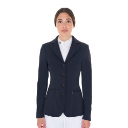 Chaqueta de concurso para mujer con logo bordado en contraste Equestro Americana marina Azul marino