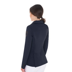 Chaqueta de concurso para mujer con logo bordado en contraste Equestro Americana marina Azul marino