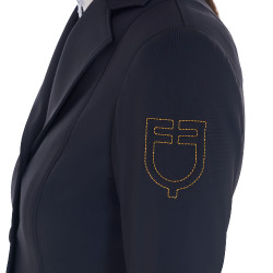 Chaqueta de concurso para mujer con logo bordado en contraste Equestro Americana marina Azul marino