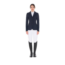 Chaqueta de concurso para mujer con logo bordado en contraste Equestro Americana marina Azul marino