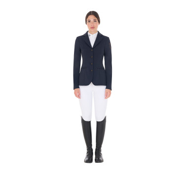 Chaqueta de concurso para mujer con logo bordado en contraste Equestro Americana marina Azul marino