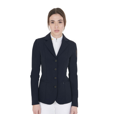 Chaqueta de concurso para mujer con logo bordado en contraste Equestro Marino Azul marino
