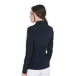 Chaqueta de concurso para mujer con logo bordado en contraste Equestro Marino Azul marino
