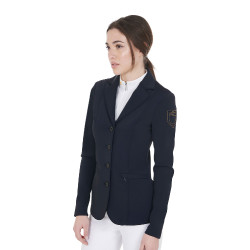 Chaqueta de concurso para mujer con logo bordado en contraste Equestro Marino Azul marino