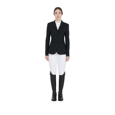 Chaqueta de concurso para mujer con corte anatómico de 4 botones Active Equestro Chaqueta de concurso para mujer con corte anatómico de 4 botones Active Equestro