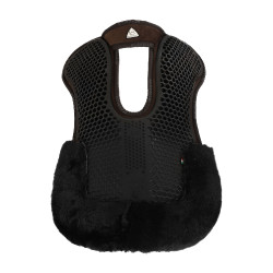 Amortiguador trasero de ante con lana de oveja y delantero de gel Acavallo brun, contrastes noirs Marrón