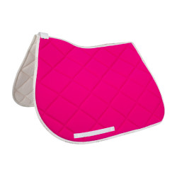 Alfombra de silla de montar de salto en tejido técnico transpirable GP Equestro Fucsia / blanco Rosa