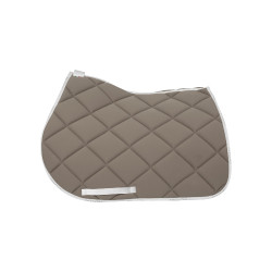 Alfombra de silla de montar de salto en tejido técnico transpirable GP Equestro Tierra / blanco Marrón