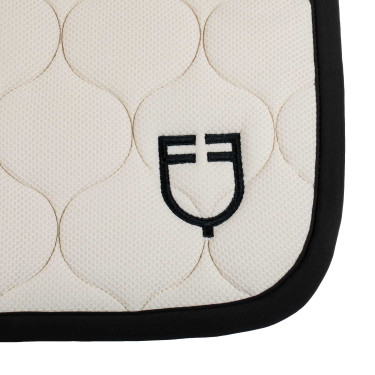 Manta de salto de tela de malla Black Line Edition Equestro Crema quemada Beige