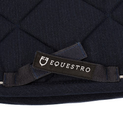 Manta de salto de algodón con ribetes y logotipo Diamond Equestro Marino Azul marino