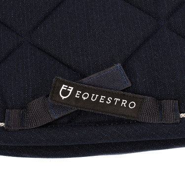 Manta de salto de algodón con ribetes y logotipo Diamond Equestro Marino Azul marino
