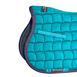Almohadilla de salto con ribetes en contraste Red Trim Equestro Turquesa / rojo / marino Azul