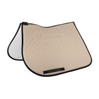 Alfombra de salto de lycra con agarre de gel y parte inferior de fibra de bambú Acavallo Color arena / negro Amarillo