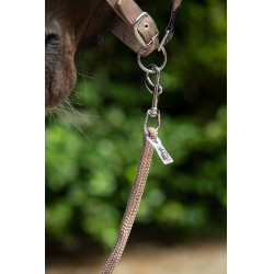 Longe Carlotta con mosquetón HKM Gris pardo Marrón Longe Carlotta con mosquetón HKM Gris pardo Marrón