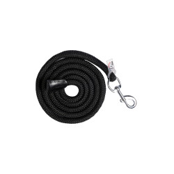 Longe Carlotta con mosquetón HKM Negro