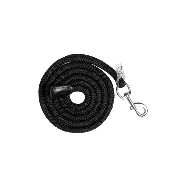 Longe Carlotta con mosquetón HKM Negro
