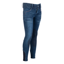 Pantalón infantil Aymee Denim con rodilleras de silicona HKM