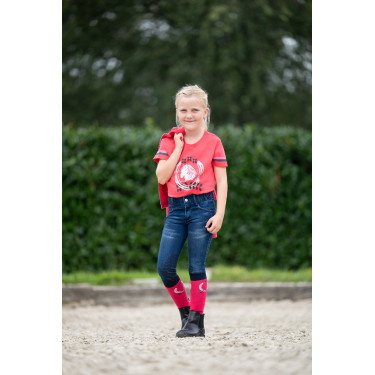 Pantalón infantil Aymee Denim con rodilleras de silicona HKM Pantalón infantil Aymee Denim con rodilleras de silicona HKM