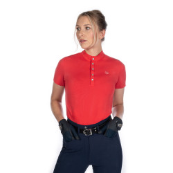 Camiseta funcional de mujer Aruba de manga corta HKM Roja Rojo