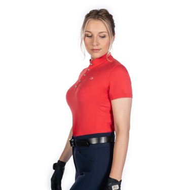 Camiseta funcional de mujer Aruba de manga corta HKM Roja Rojo