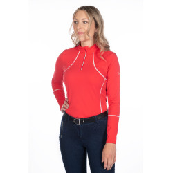 Camiseta funcional de mujer Aruba de manga larga HKM Roja Rojo