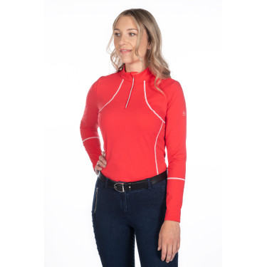 Camiseta funcional de mujer Aruba de manga larga HKM Roja Rojo