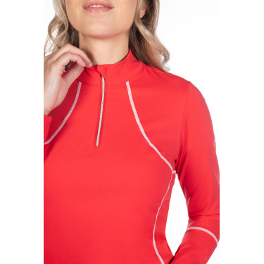 Camiseta funcional de mujer Aruba de manga larga HKM Roja Rojo