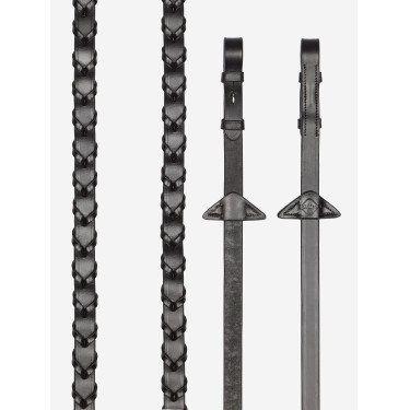 Riendas trenzadas LeMieux Marrón / plata Marr&amp;amp;amp;oacute;n