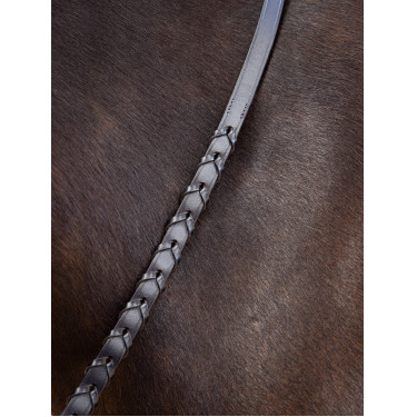 Riendas trenzadas LeMieux Marrón / plata Marr&amp;amp;amp;oacute;n