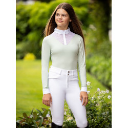 Polo de concurso Eva LeMieux Young Rider de manga larga Pistacho Verde