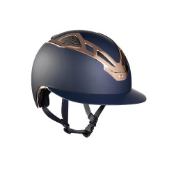 Casco Apex Chrome Lady Azul Mate/Oro Rosa Suomy