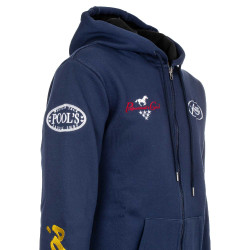 Sudadera con Capucha Unisex Multilogo Pool's Marino Azul marino