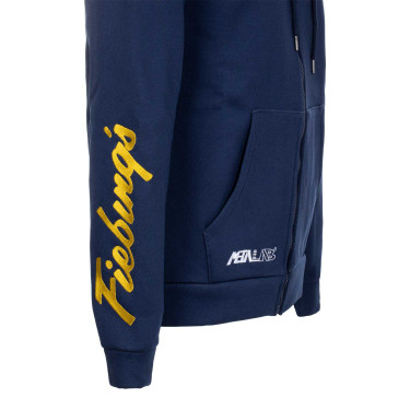 Sudadera con Capucha Unisex Multilogo Pool's Marino Azul marino