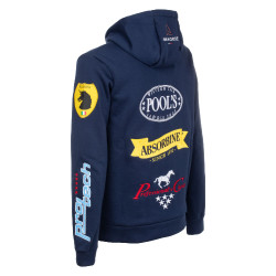 Sudadera con Capucha Unisex Multilogo Pool's Marino Azul marino