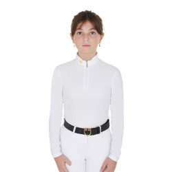 Polo de niña de manga larga Equestro Warm+ Equestro