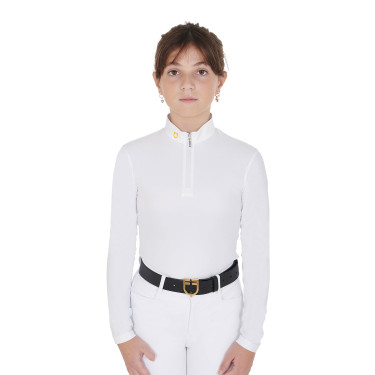 Polo de niña de manga larga Equestro Warm+ Equestro
