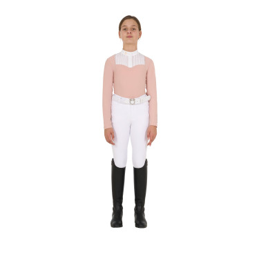 Polo de concurso para niña con strass Equestro Polo de concurso para niña con strass Equestro