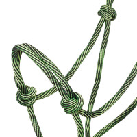 Cabezada de cuerda anudada ajustable diseño Waves 8mm Pool's Limón / negro Amarillo