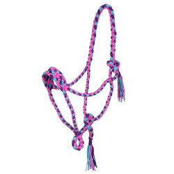 Gevlochten Nylon Halster Pool's Rosa / azul cielo / violeta Multicolor