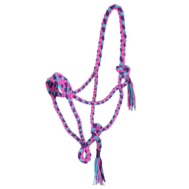 Gevlochten Nylon Halster Pool's Rosa / azul cielo / violeta Multicolor