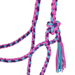 Gevlochten Nylon Halster Pool's Rosa / azul cielo / violeta Multicolor